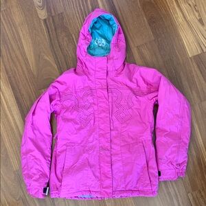 686 Women's Ski Jacket in Pink and Teal size M
